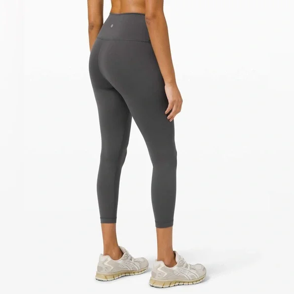 lululemon Wunder Train High-Rise Crop 23” Graphite Grey Size 18 - Picture 2 of 8